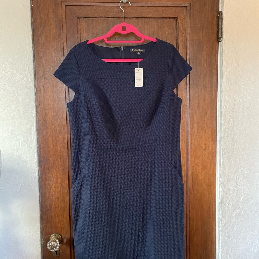 NWT Brooks Brothers Navy Midi Dress